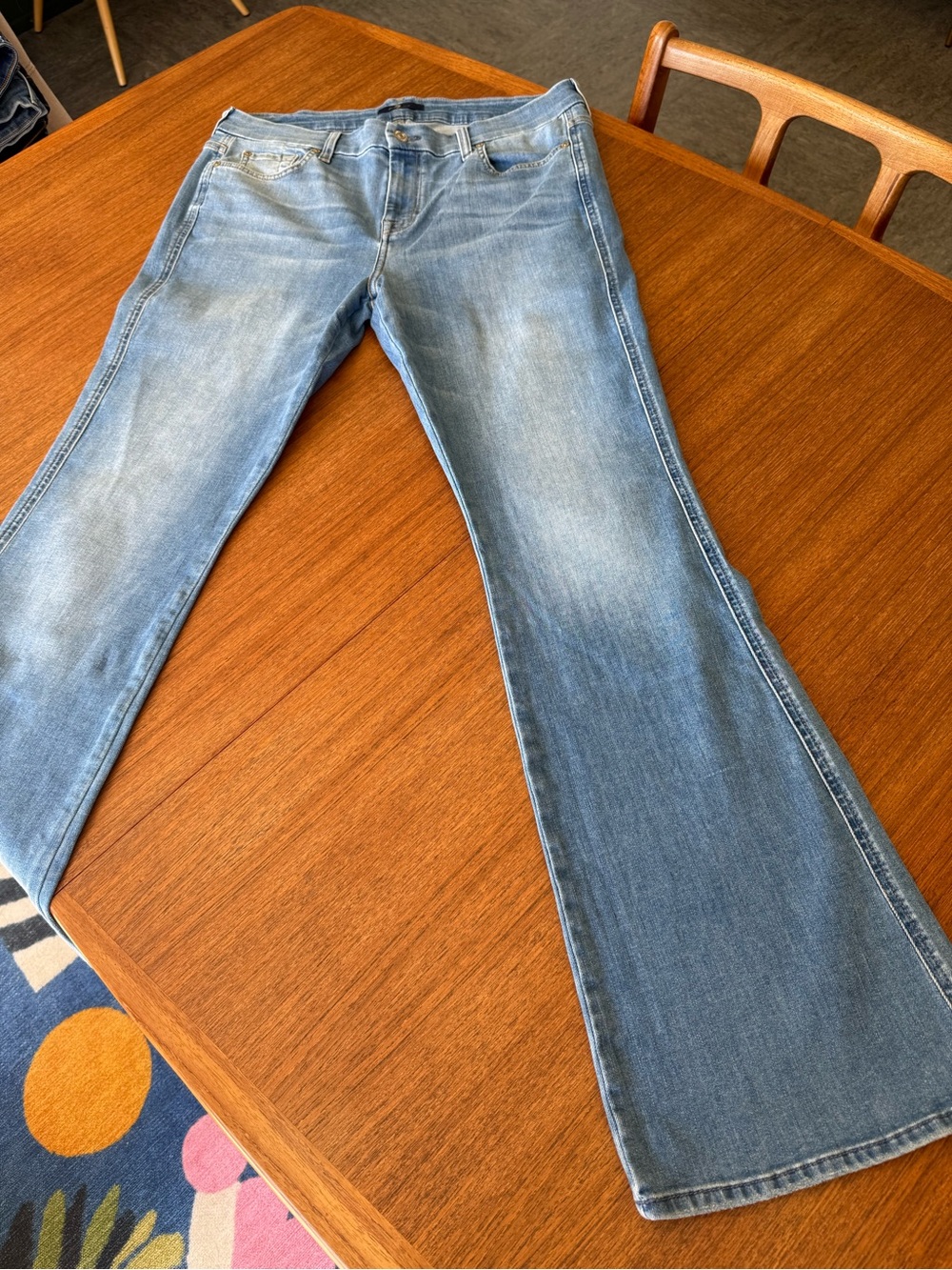 7 For All Mankind Light Blue Flare Jeans